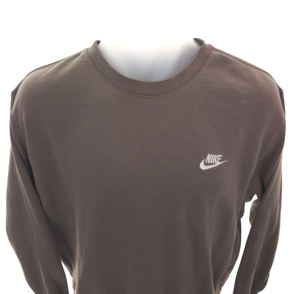 Vintage Nike Sweatshirt Mens Large Olive Crew Neck Sweater Swoosh - Picture 4 of 13
